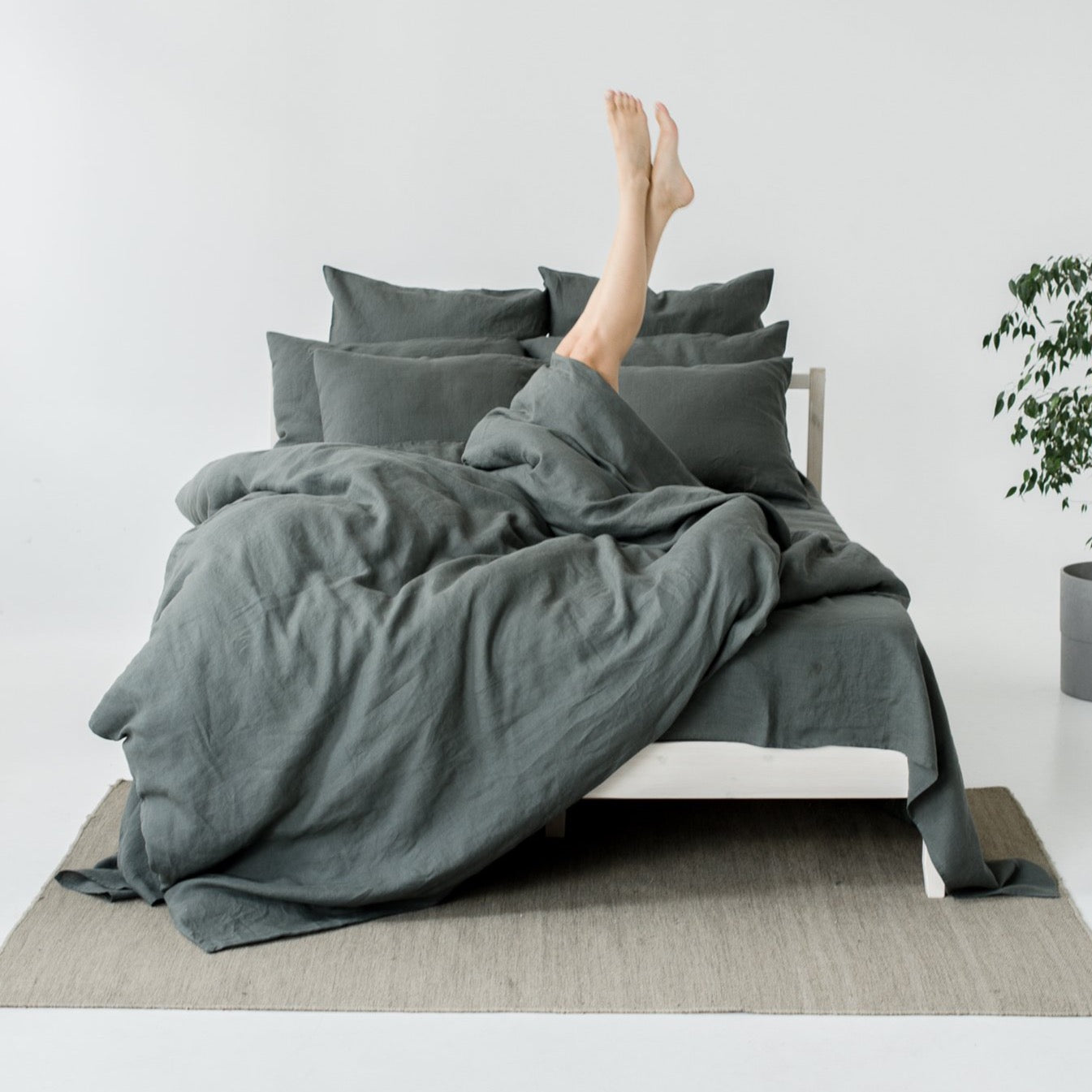 Dark green bed shop sets