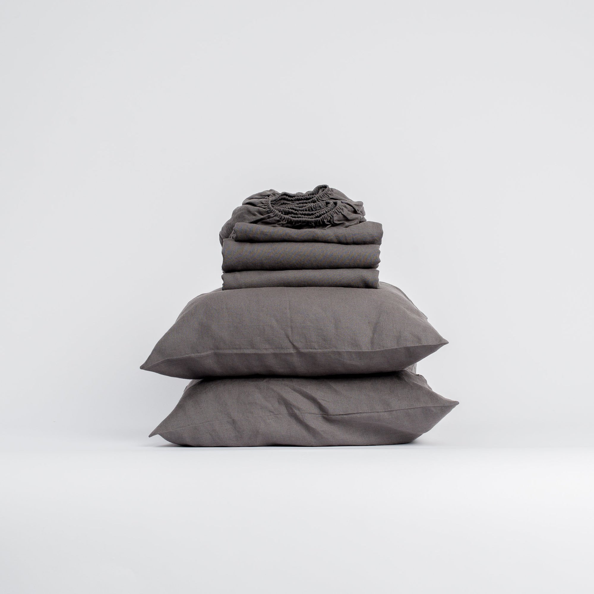 Charcoal Grey Linen Sheet Set