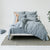 Grey Blue Linen Duvet Set