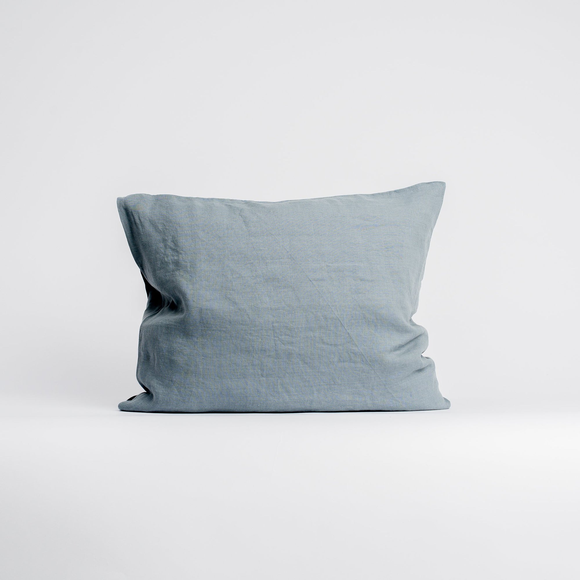 Grey Blue Linen Pillow Case