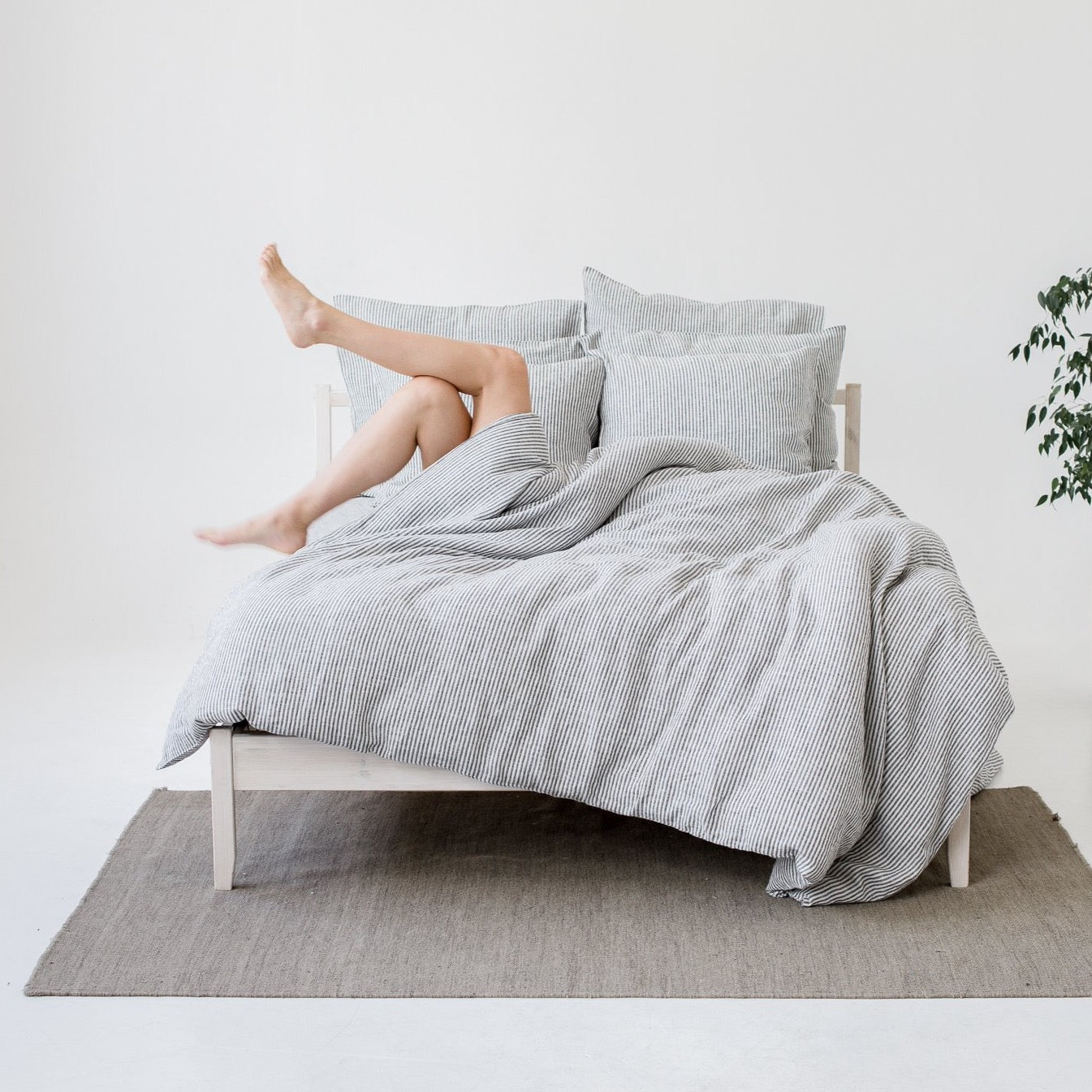 Stripe Linen Duvet Set